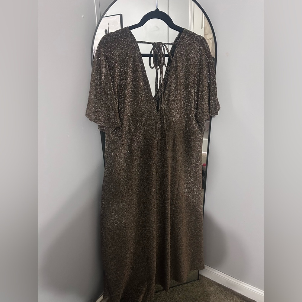 Elegant black and gold Glitter Dress - Picture 8 of 11